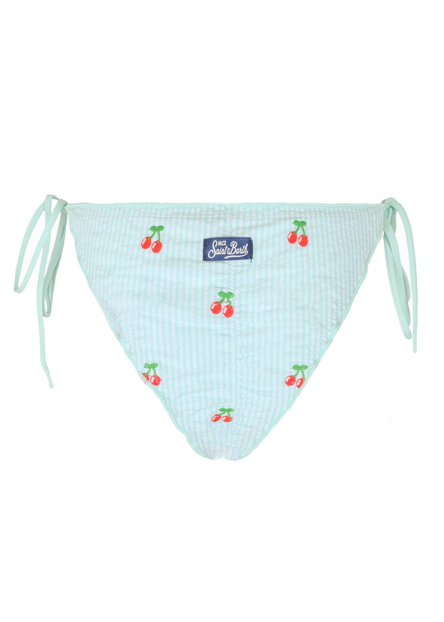 Miami Cheeky Brazilian Womens Bikini Bottom Frou Frou Cherry
