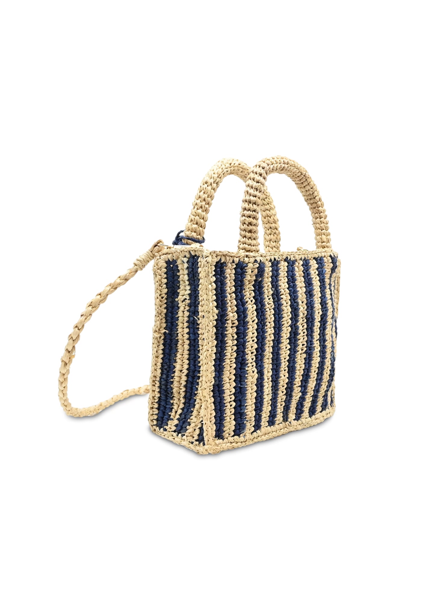 Mini Raffia Stripes Vanity Bag - ONE SIZE - Bag