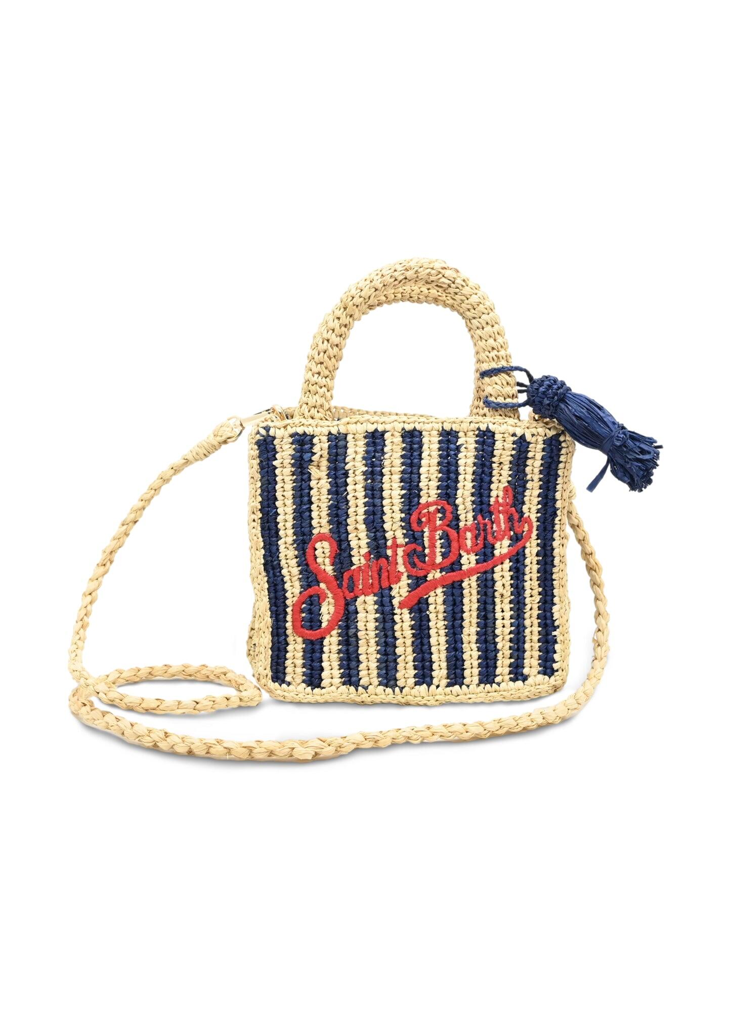 Mini Raffia Stripes Vanity Bag - ONE SIZE - Bag