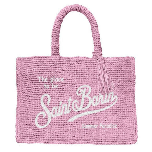 Mini Raffia Pink Vanity Bag