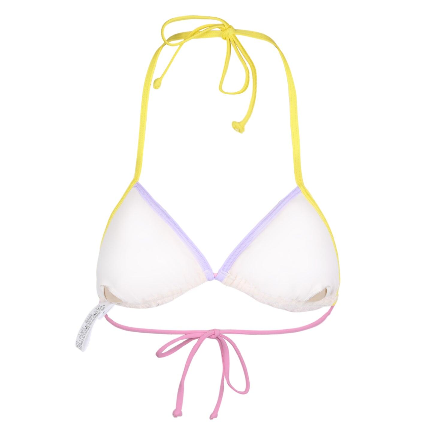 Leah String Triangle Bikini Top Terry Multicolour - Bikini Top