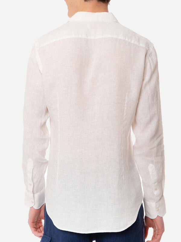White Linen Pamplona Shirt - Top