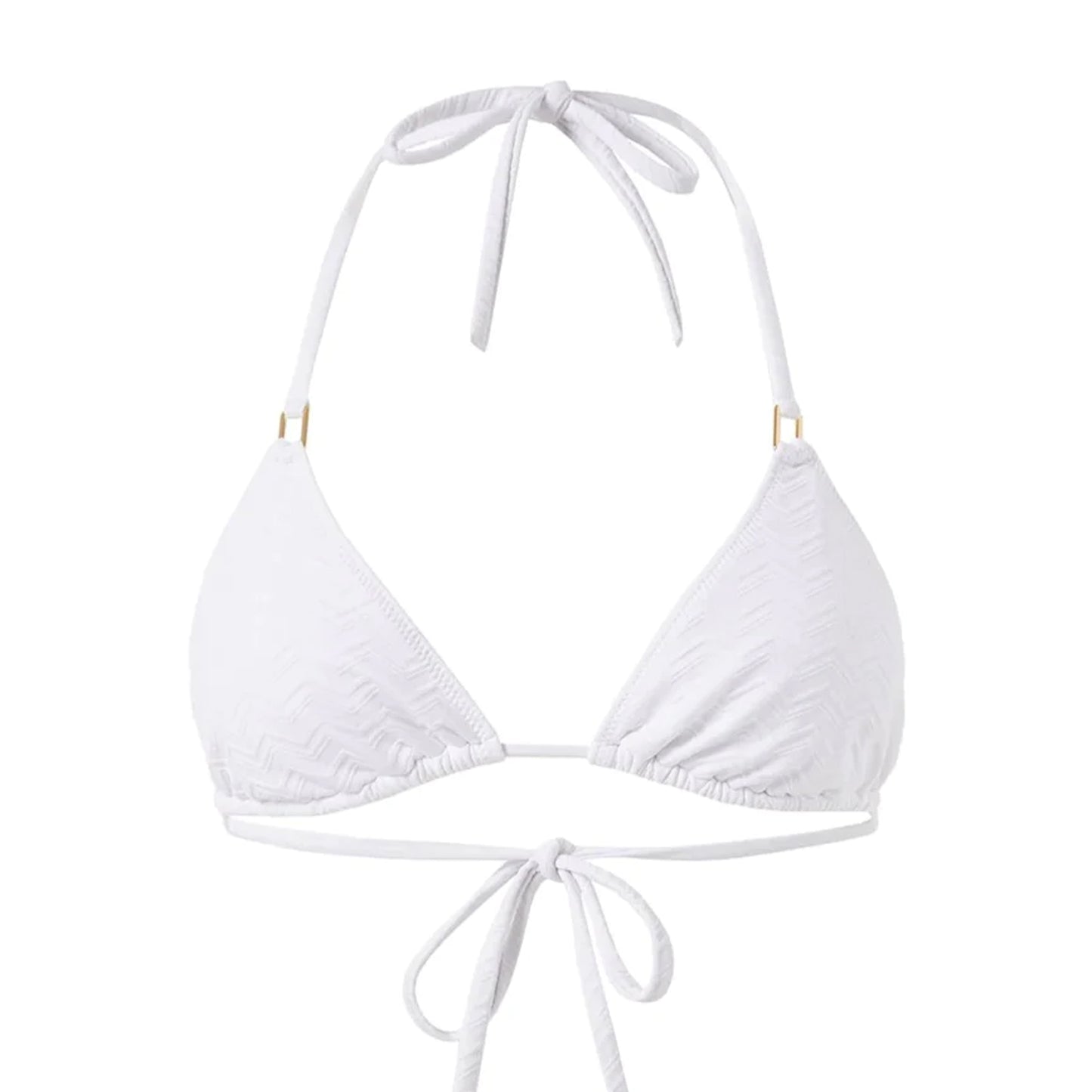 Cancun Zigzag White Bikini Top