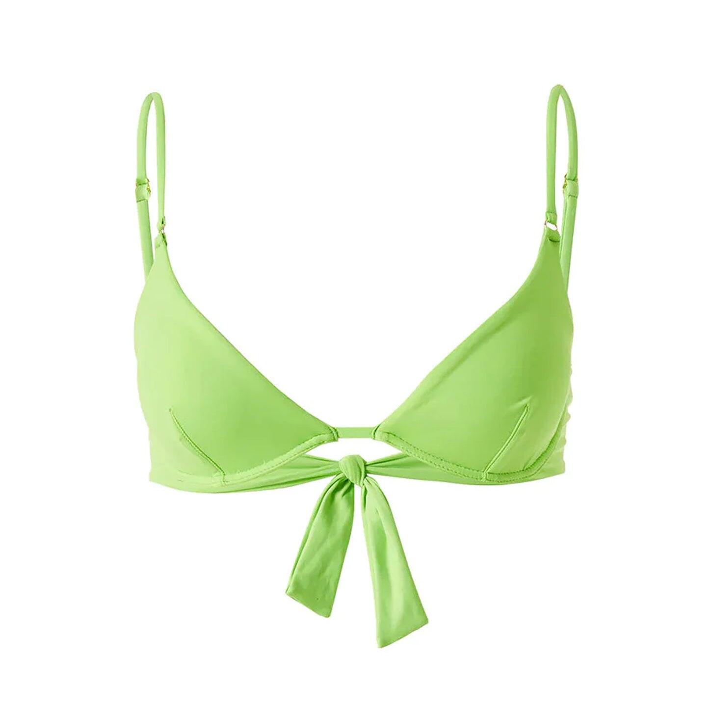 Underwire Bikini Top in Lime Green - Bikini Top