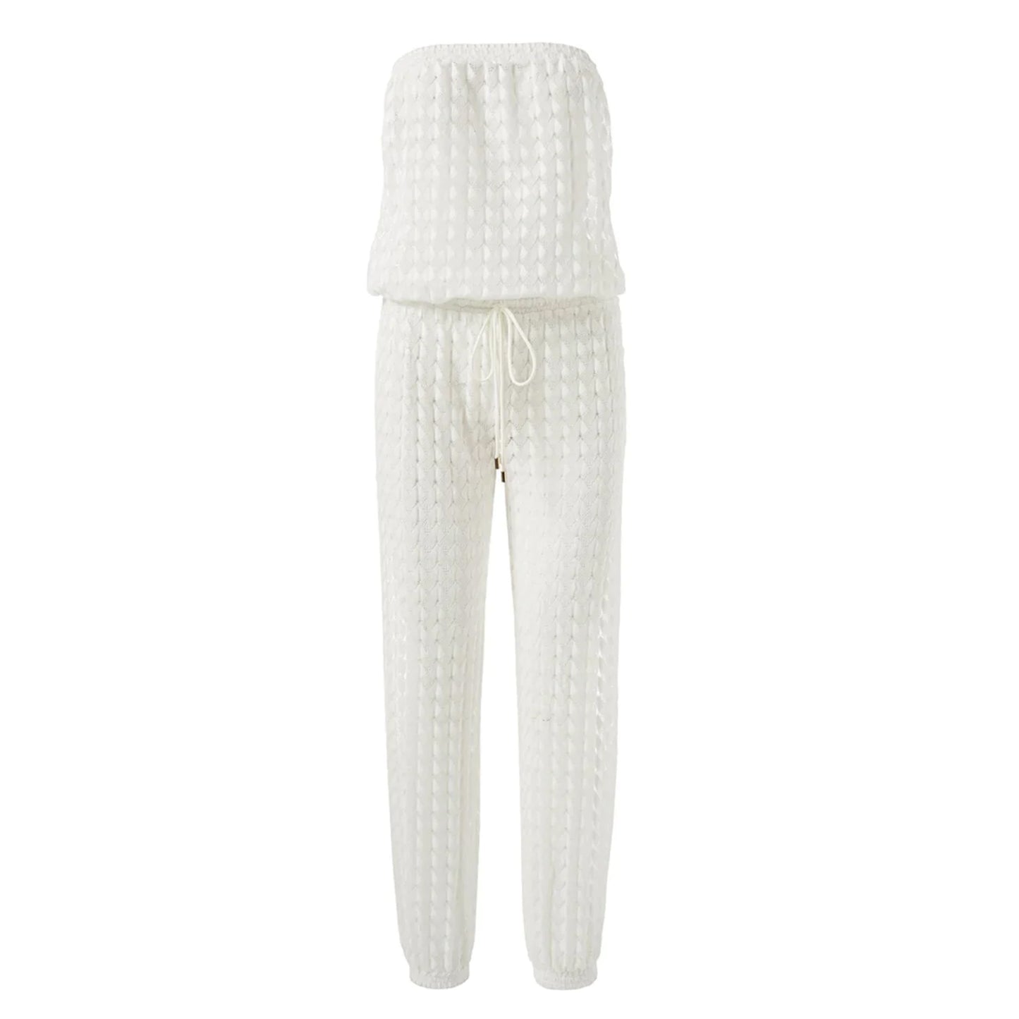 Bandeau jumpsuit white 2025