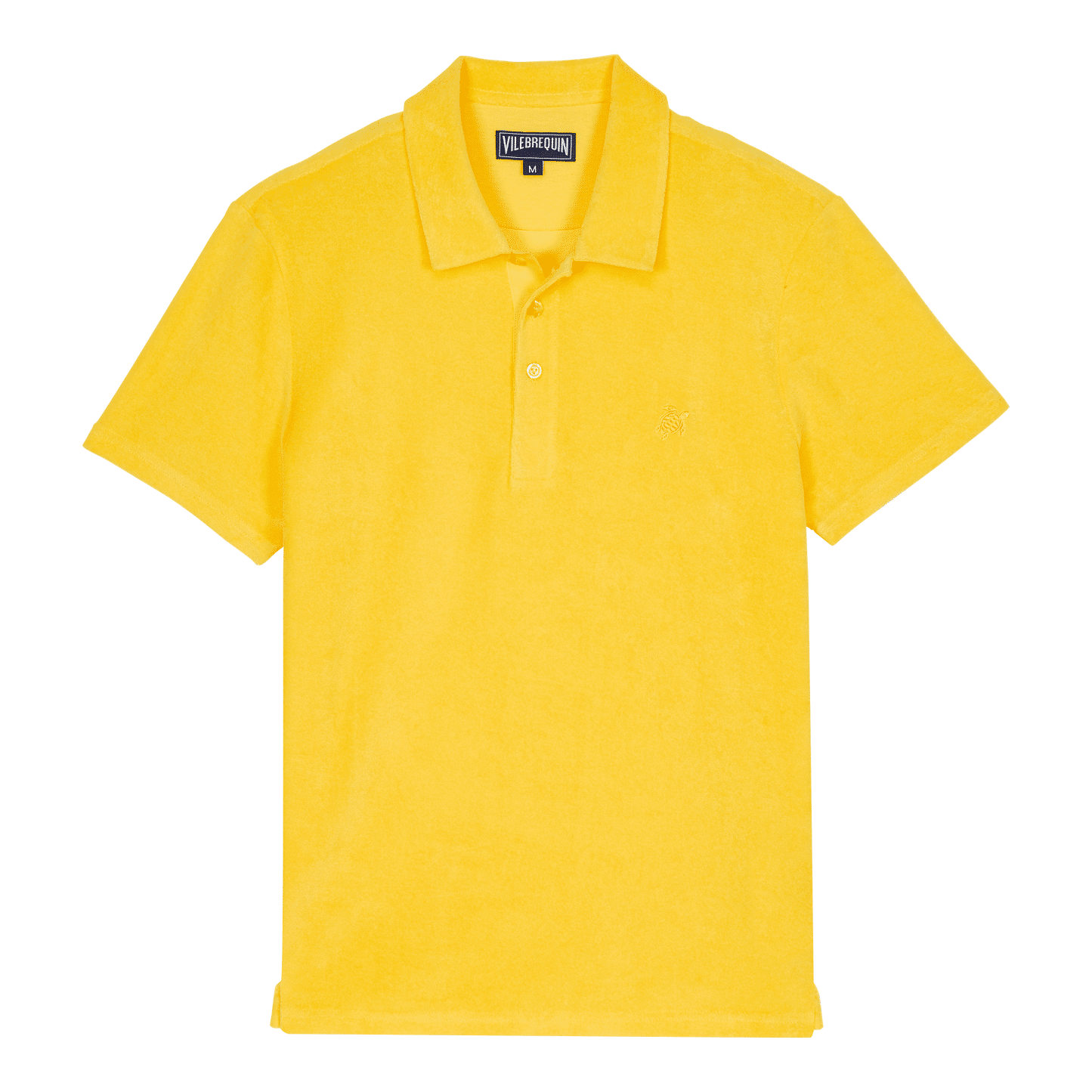 Men Terry Polo Solid Yellow