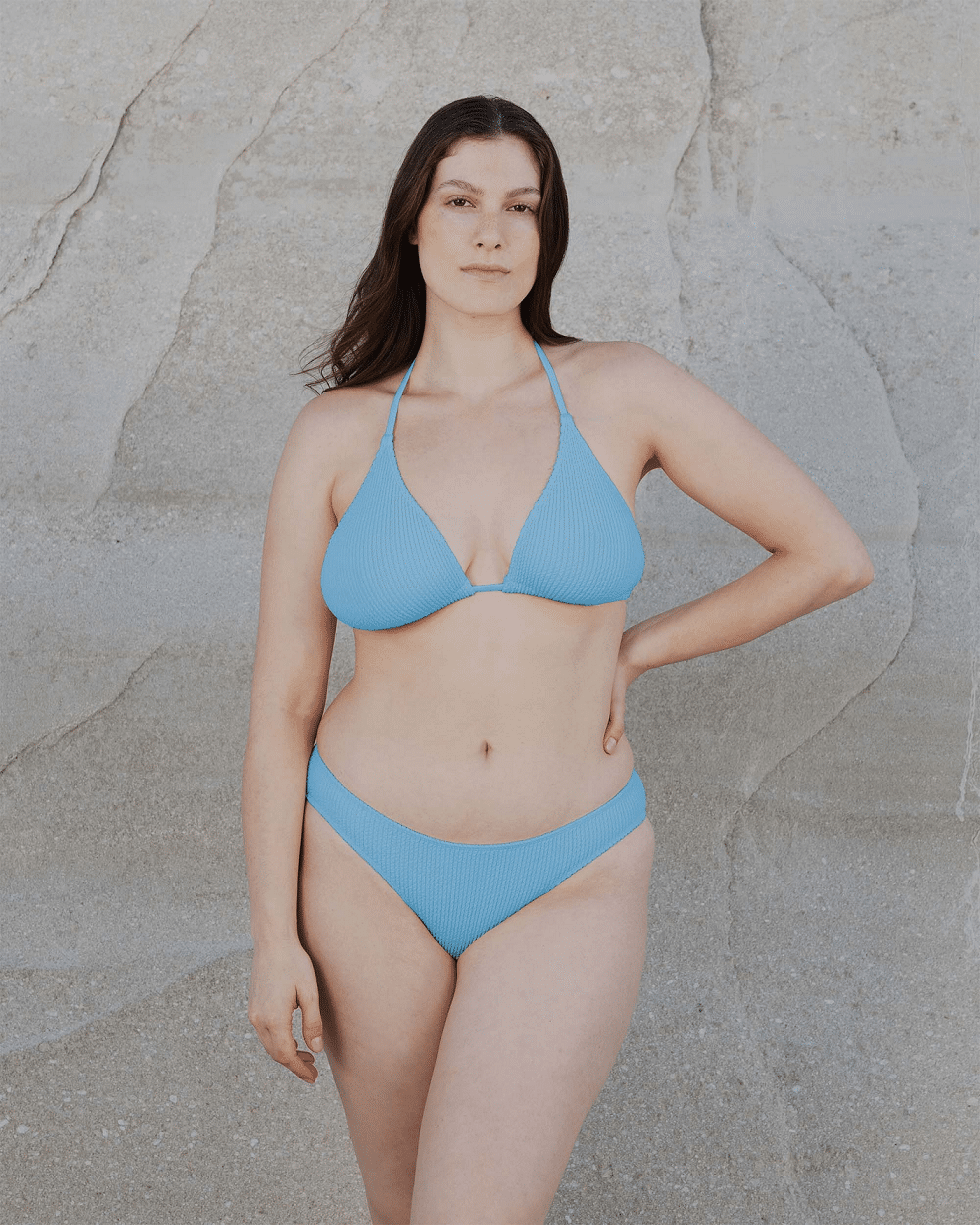Mia Triangle Bikini Set Blue Bubblegum - ONE SIZE - Bikini