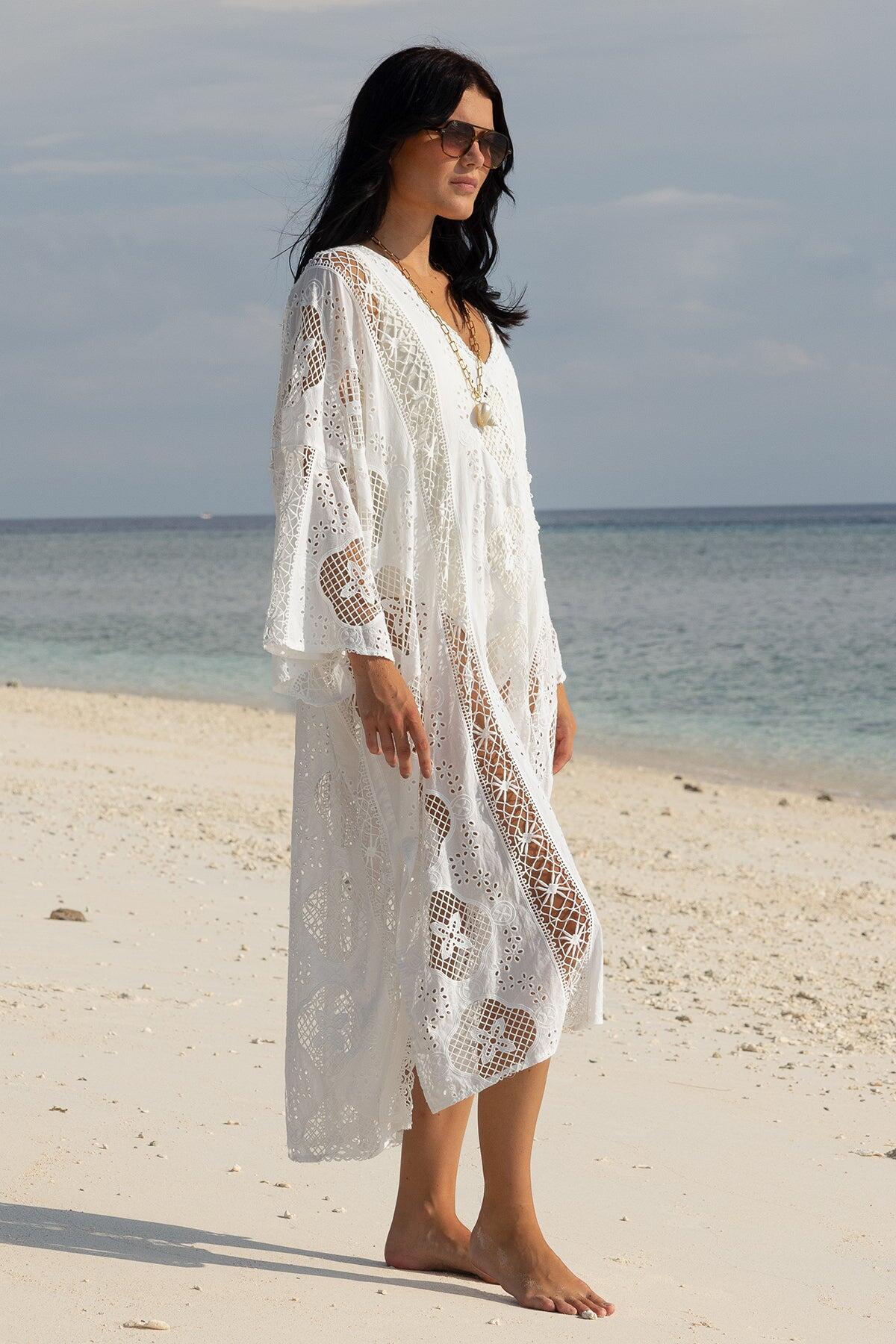 Eden Caftan White - ONE SIZE - Kaftan