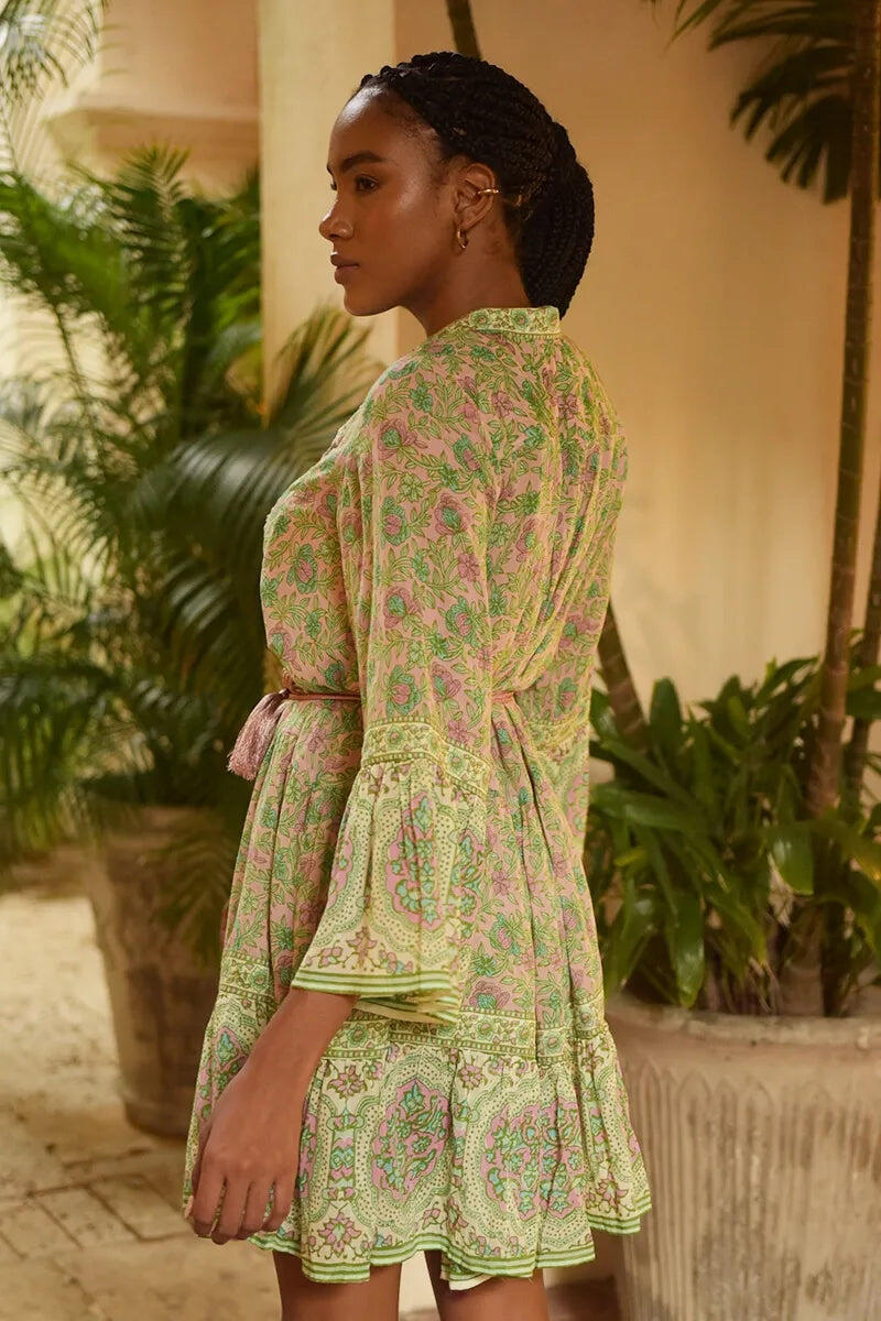 Dress Helena Pink Green - Dress