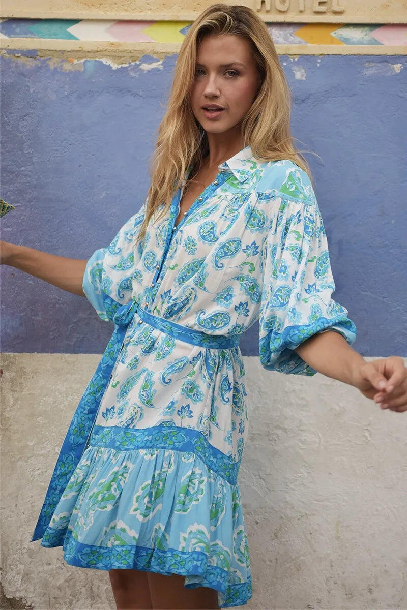 Dress Lara Blue - ONE SIZE - Dress