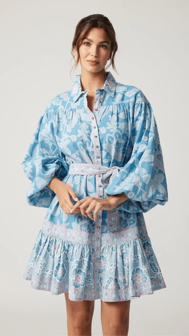 Juliette Short Dress Light Blue - ONE SIZE - Dress