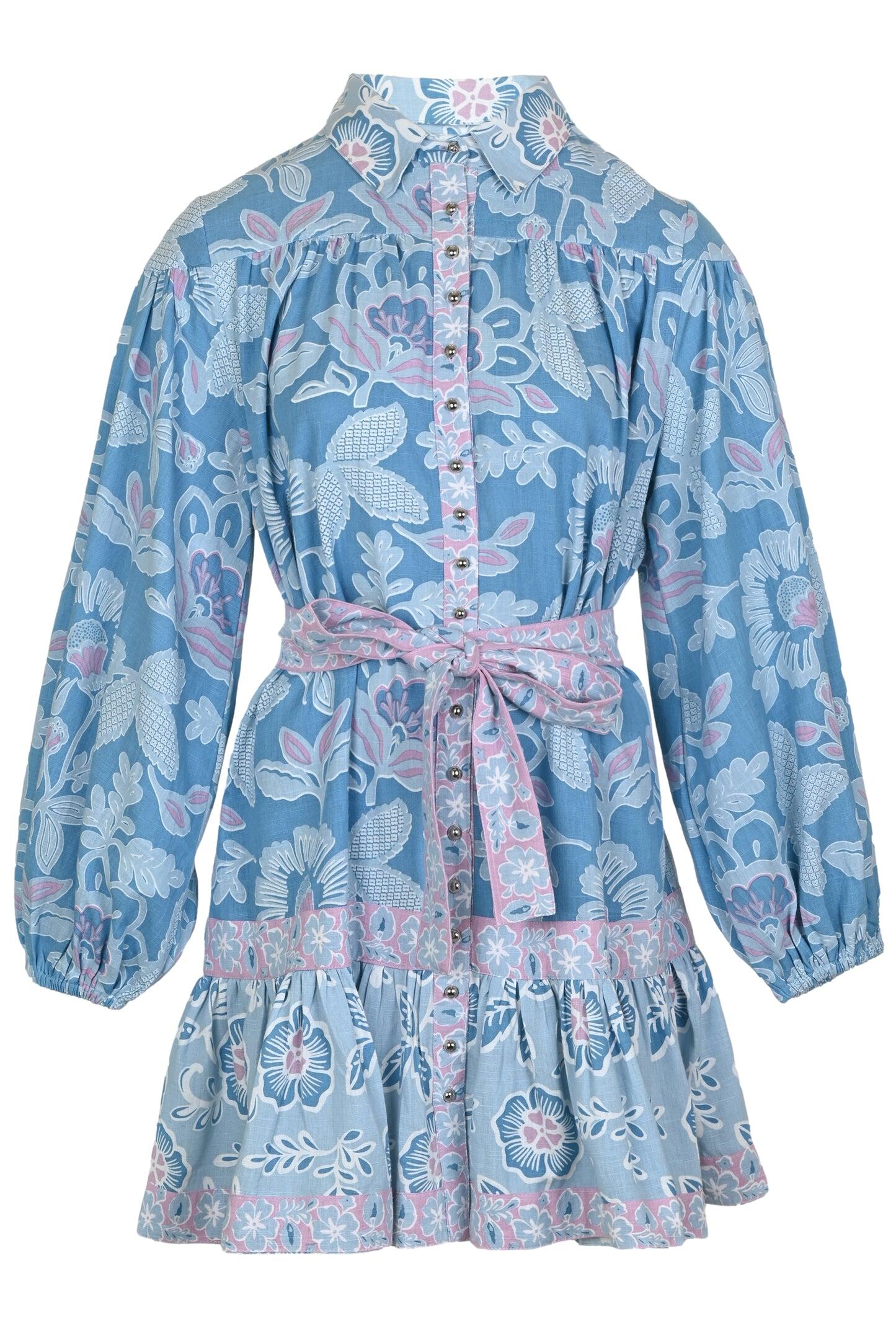 Juliette Short Dress Light Blue - ONE SIZE - Dress