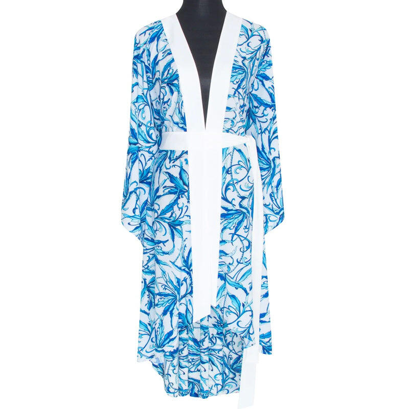 Kimono Angel Long Spring Summer Royal Blue - Kimono
