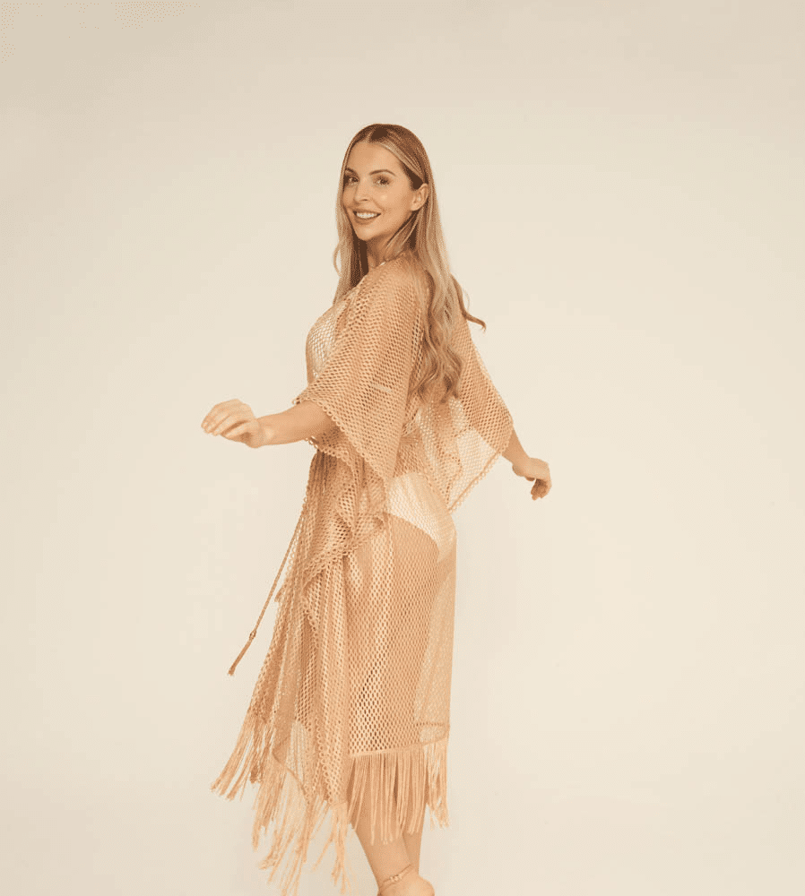 Gold mesh beach dress deals