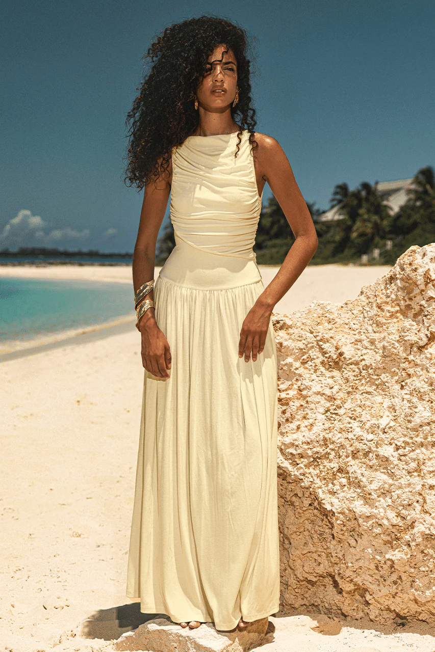 Nalla Maxi Dress Lemon - Dress