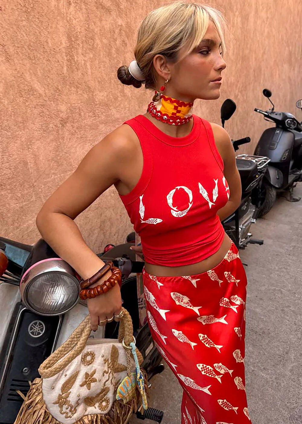 Red Fish Love Tank Top