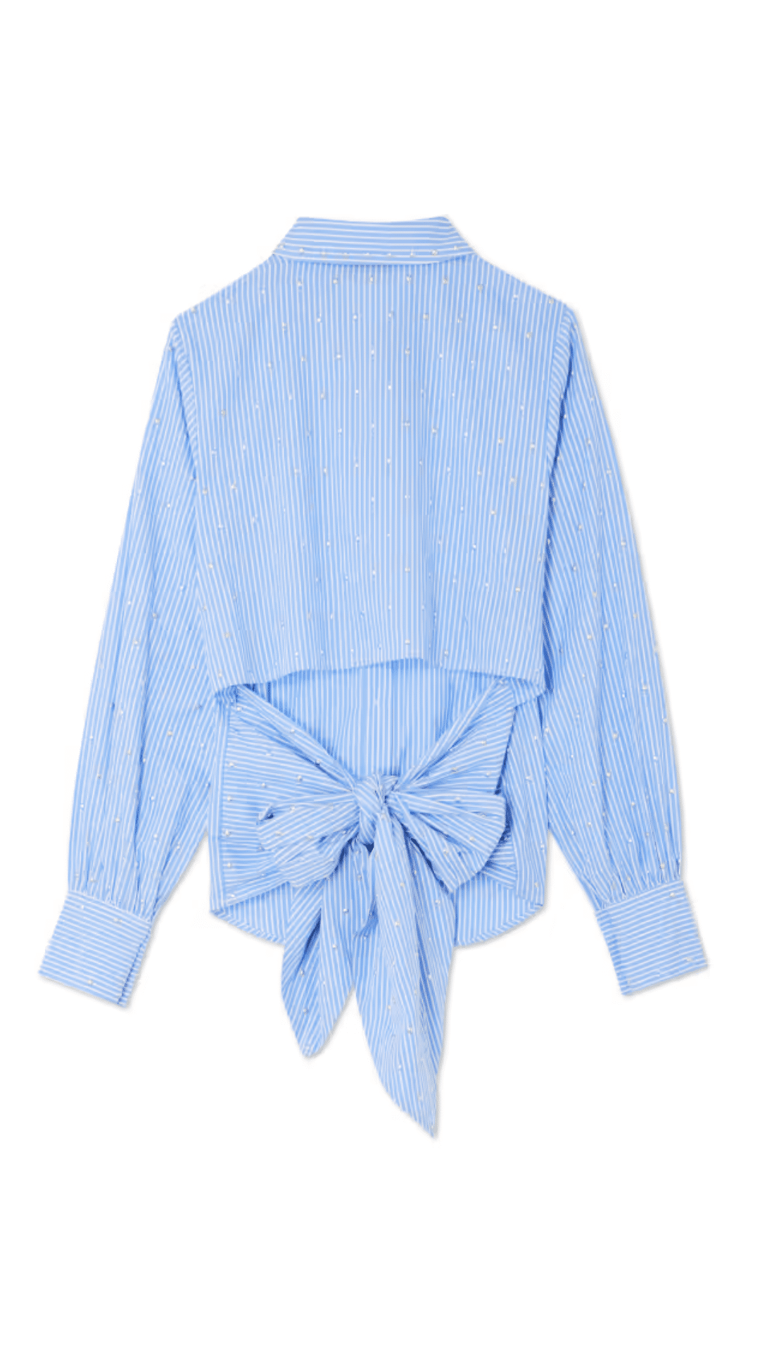Blue Stripe Tie Back Shirt