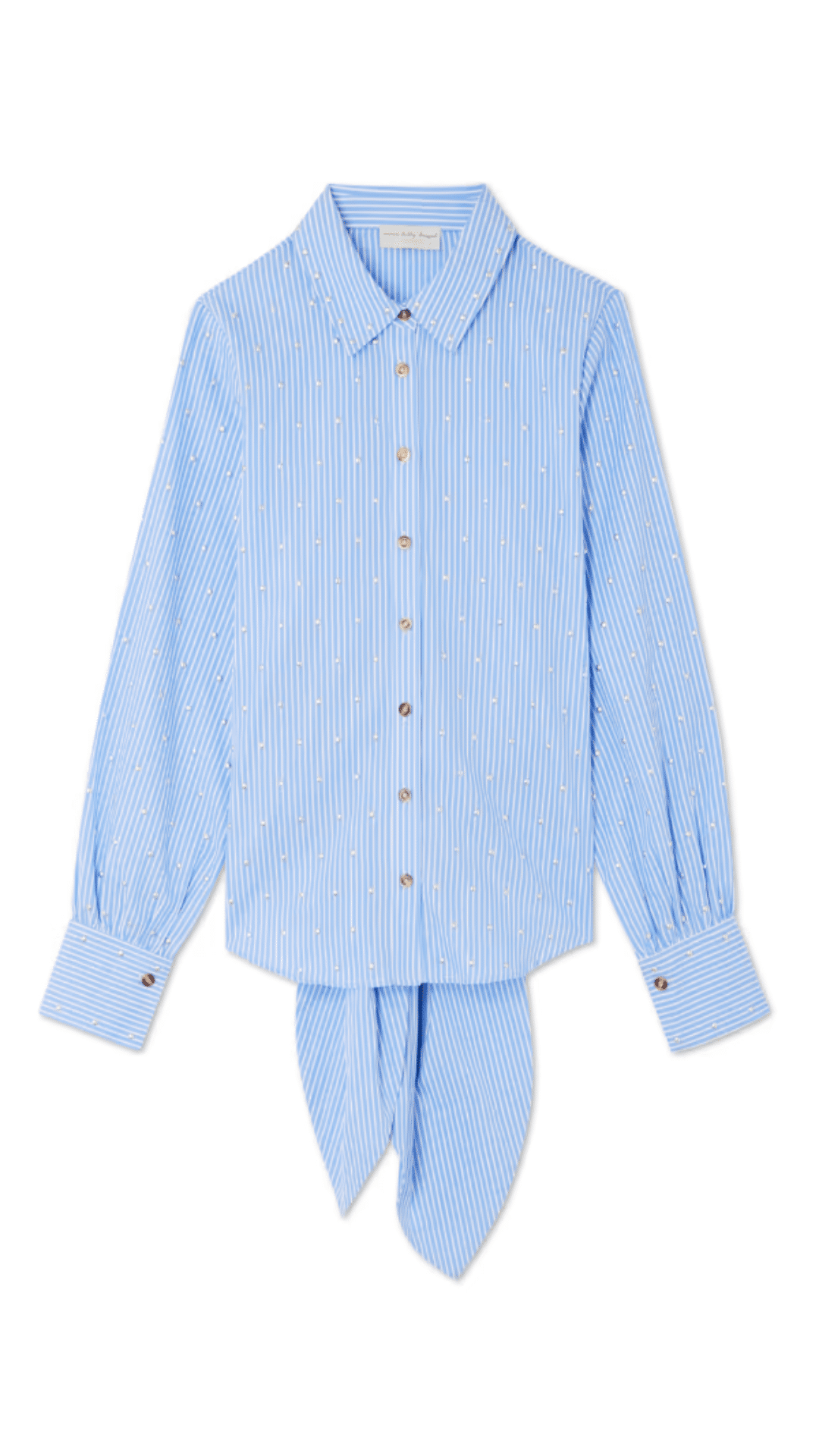 Blue Stripe Tie Back Shirt