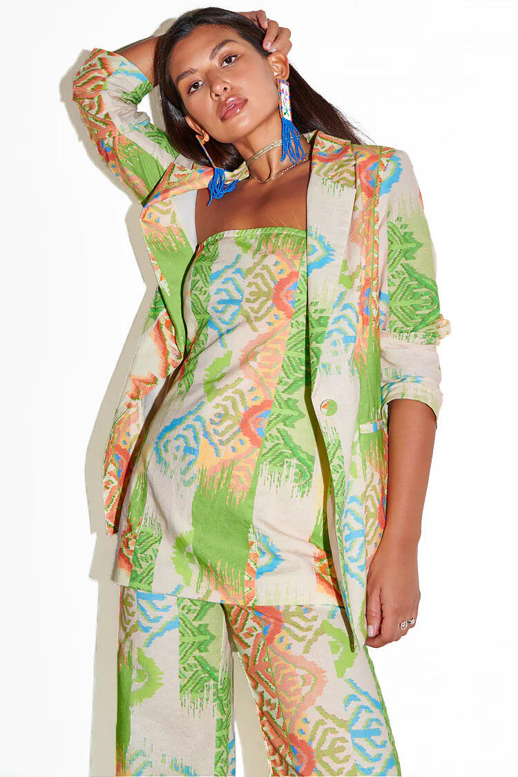 Green Abstract 22 Blazer - Blazer