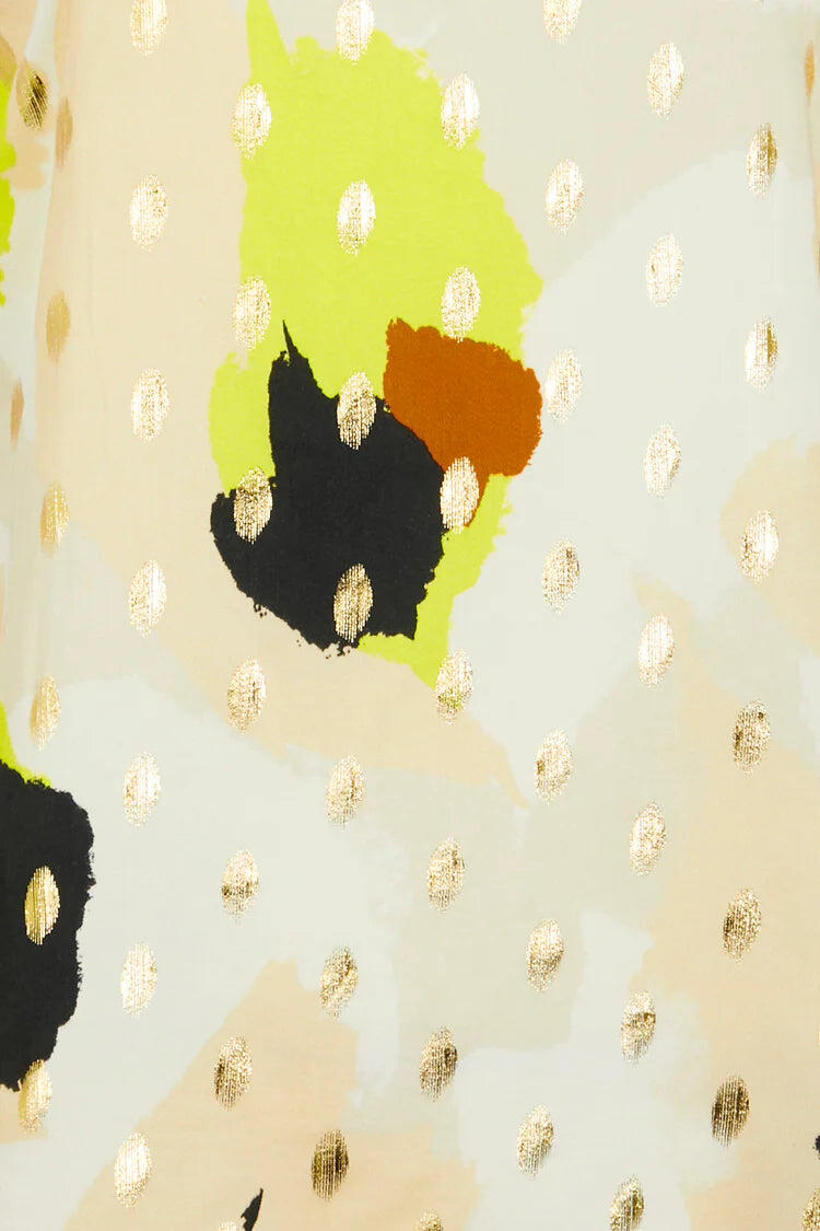 Lime Abstract Animal Jaspre Skirt - Skirt