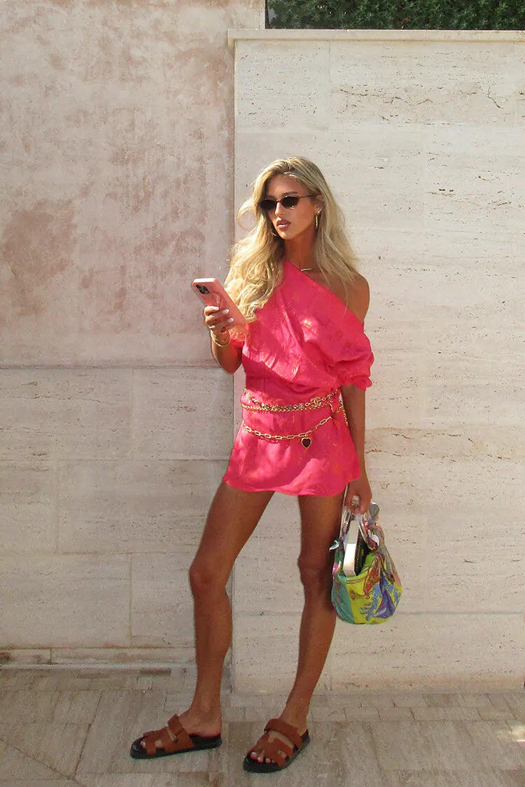 Pink Safari Mini Tilly Dress