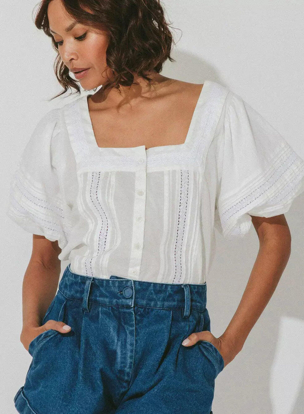 Nicola Blouse Ivory - Top