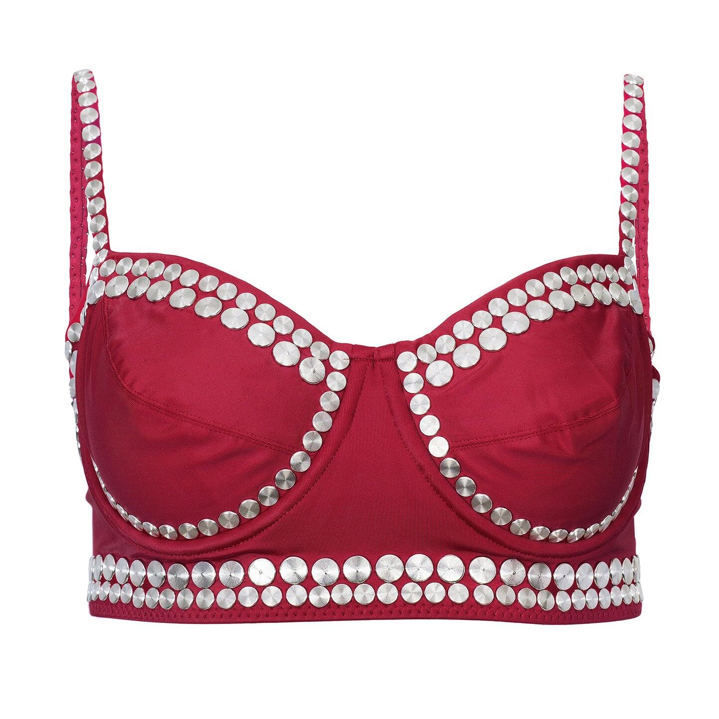 Underwire Bikini Top in Red