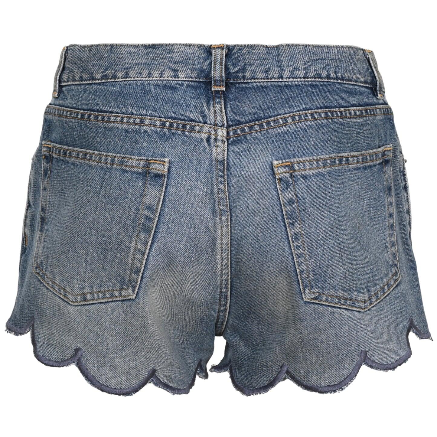 Orsina Denim Shorts Scallop Edge L - Shorts