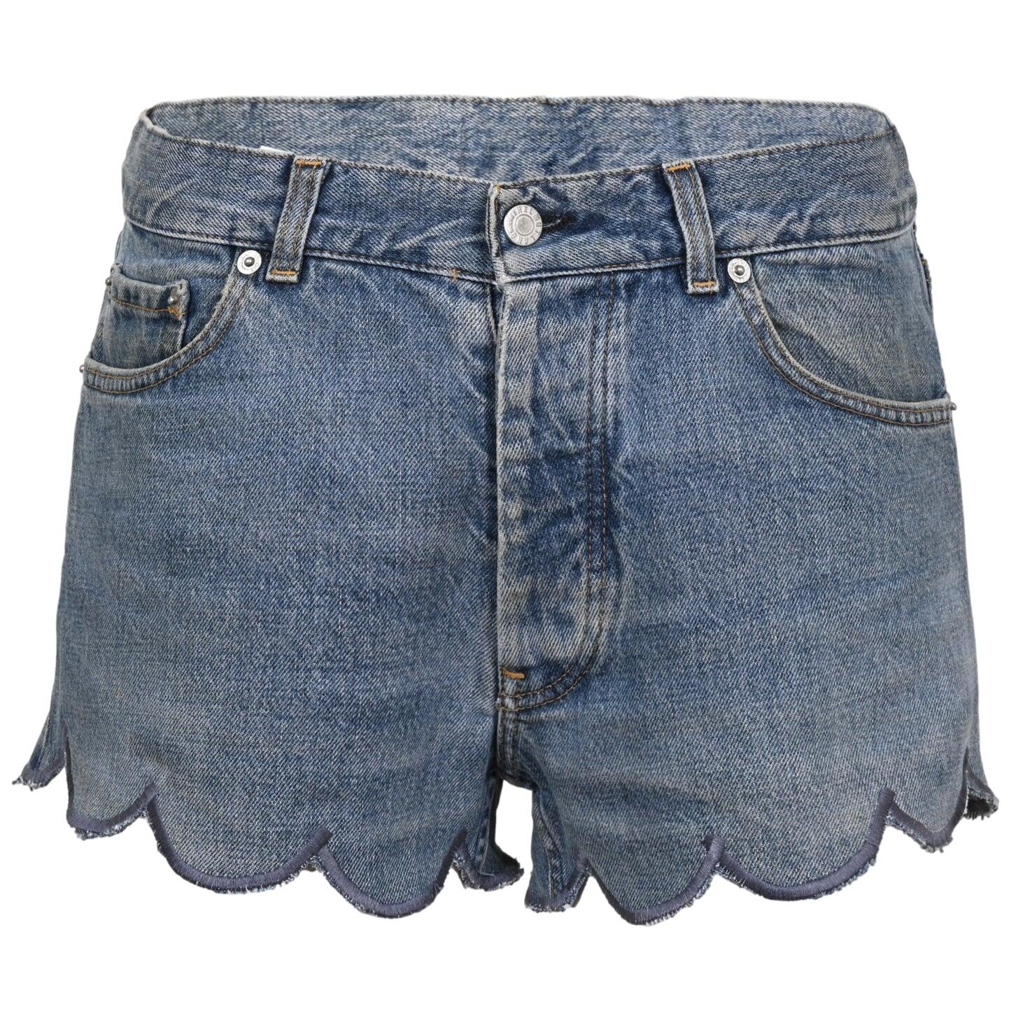 Orsina Denim Shorts Scallop Edge L - Shorts