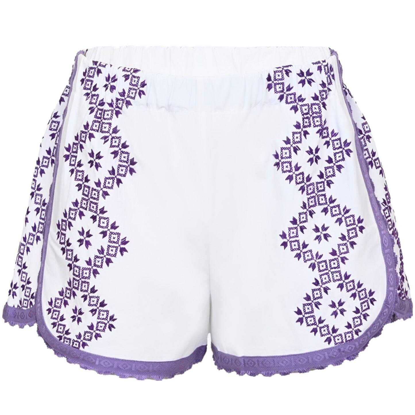 Orsina Cotton Shorts Pop Of Purple M - Shorts