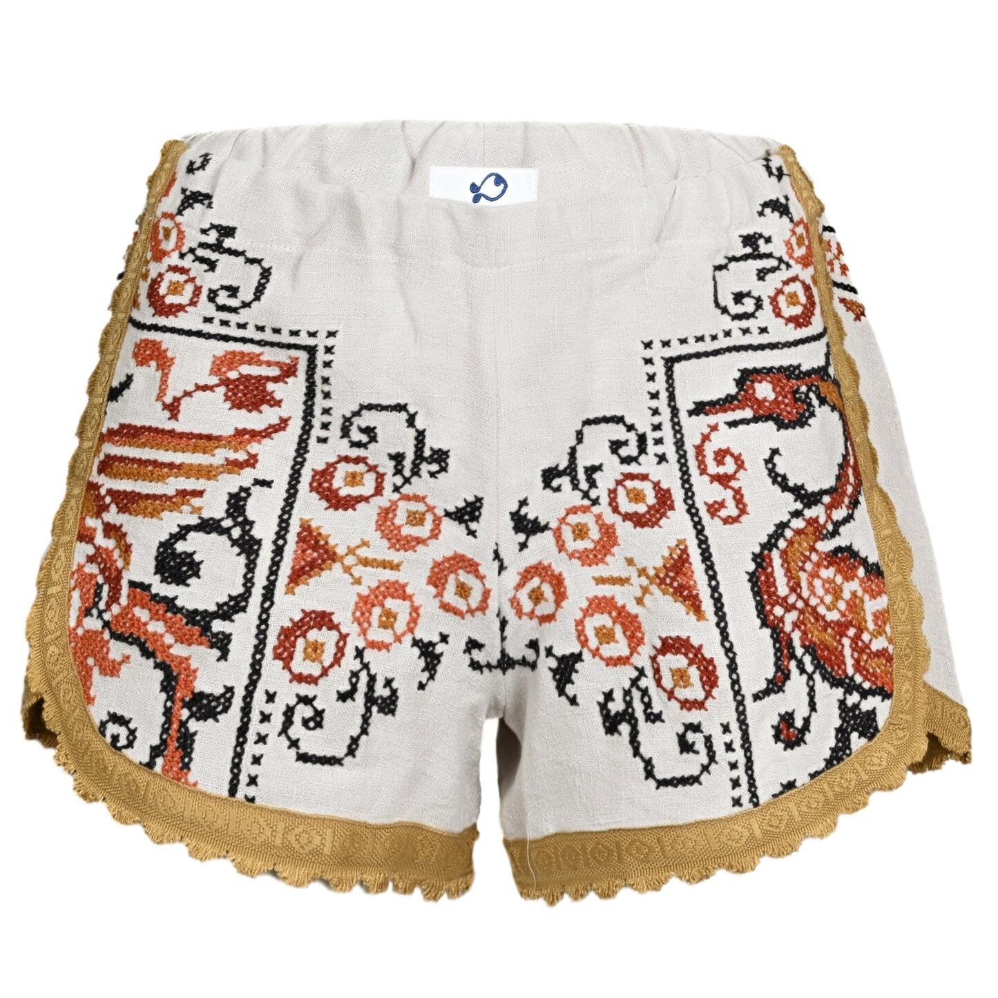 Orsina Cotton Shorts Mustard Trim S - Shorts