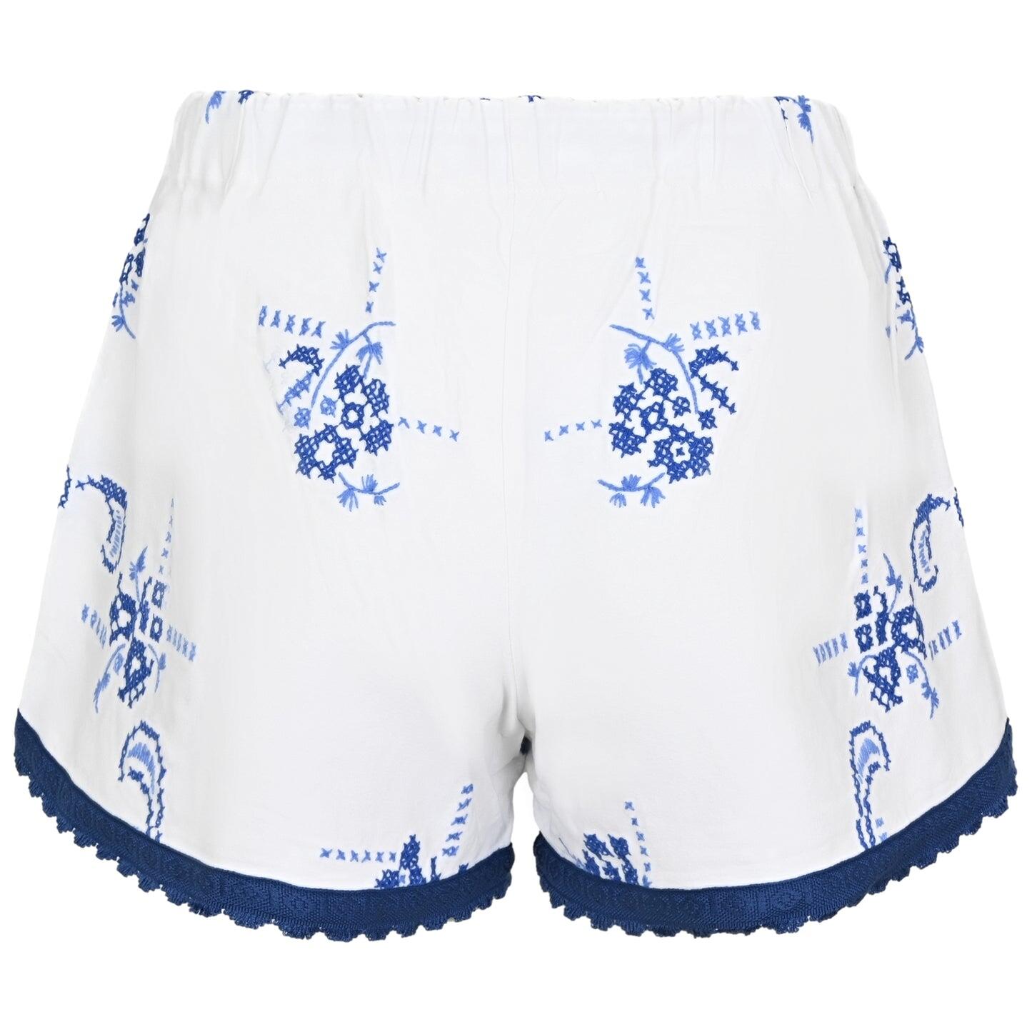 Orsina Cotton Shorts Bright Blue Print M - Shorts
