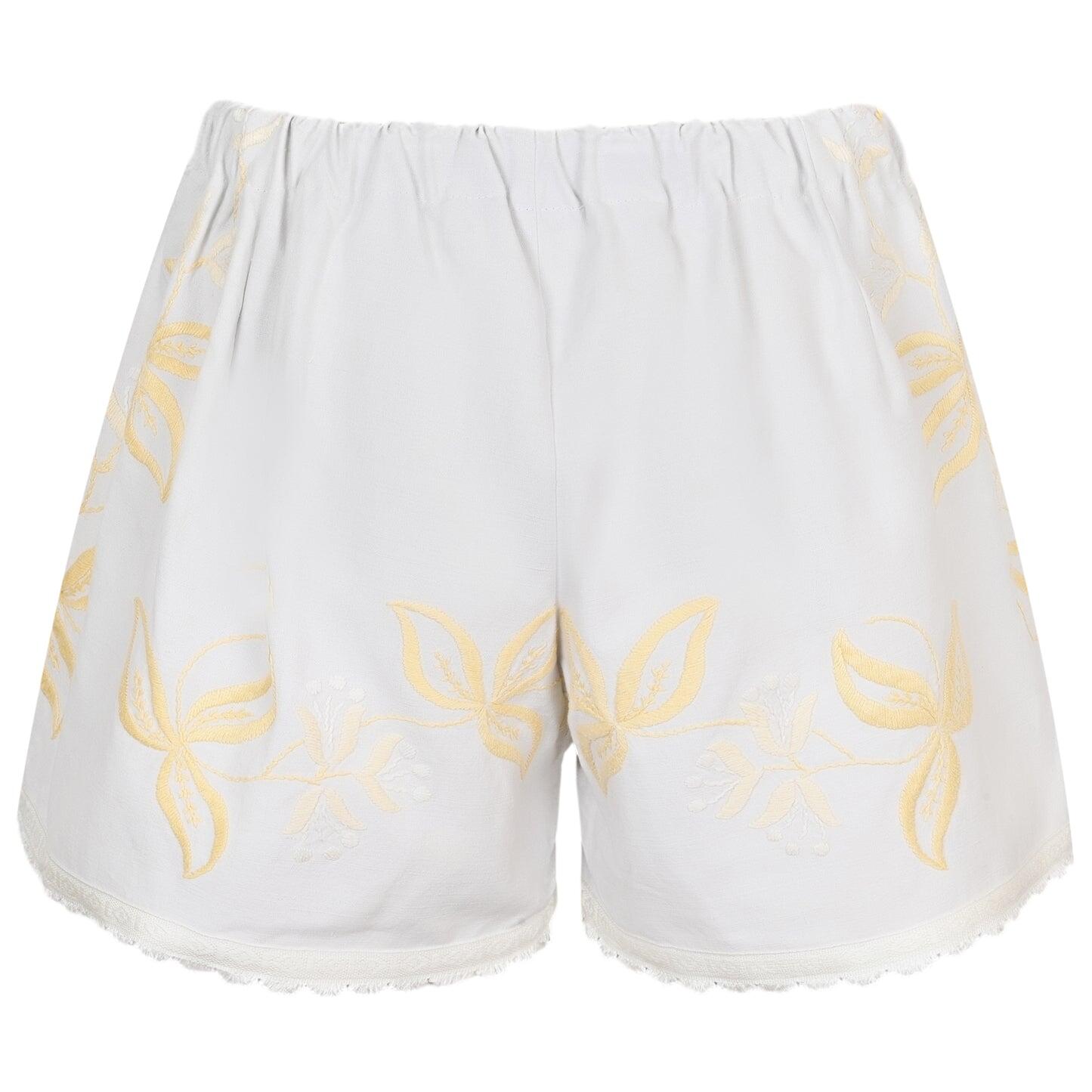 Orsina Cotton Shorts Yellow Petal L - Shorts