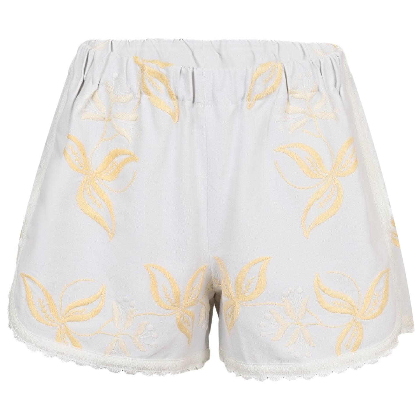 Orsina Cotton Shorts Yellow Petal L - Shorts