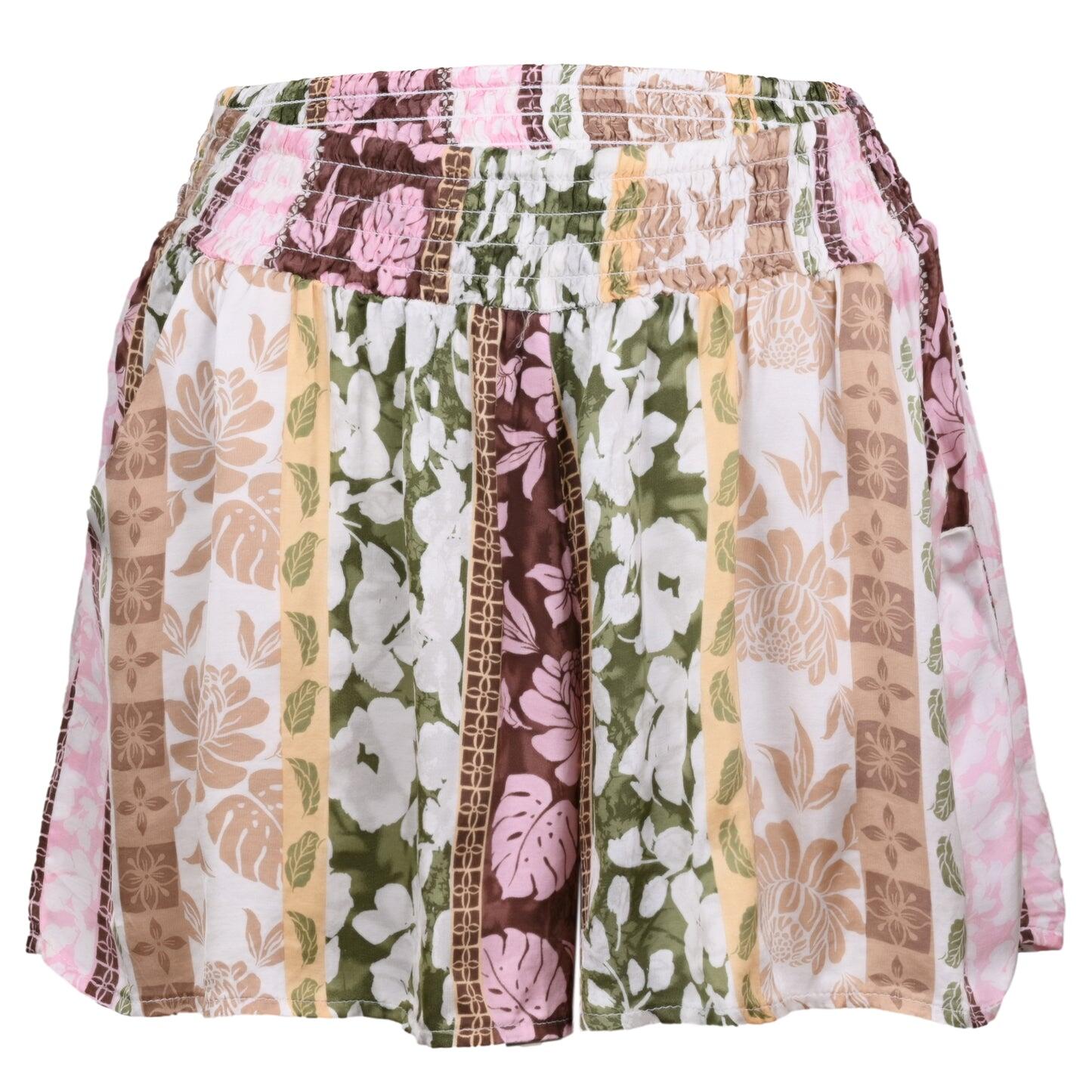 Pacific Tropical Satin Printed Shorts