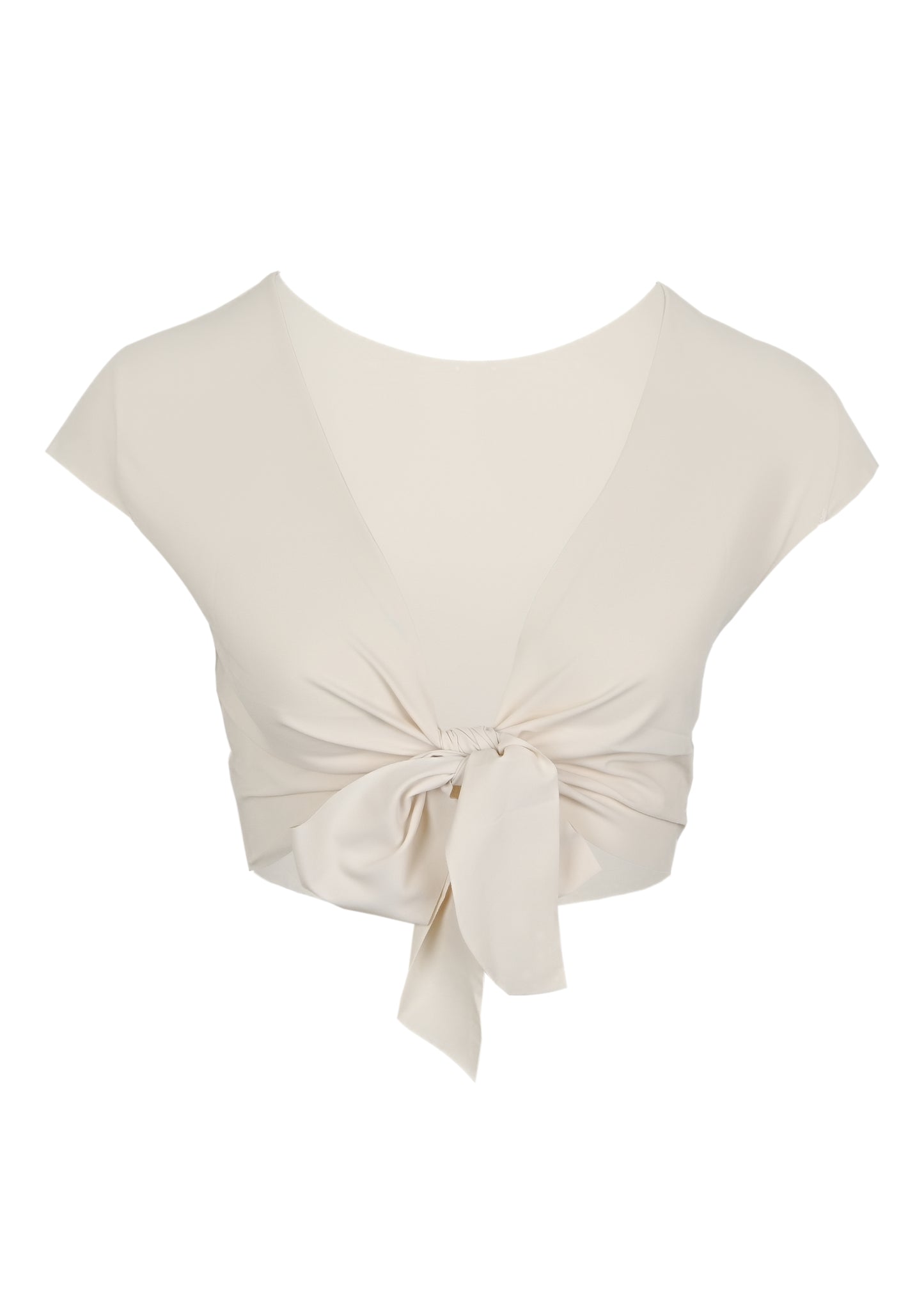 Tako Ivoire Wrap Crop Top