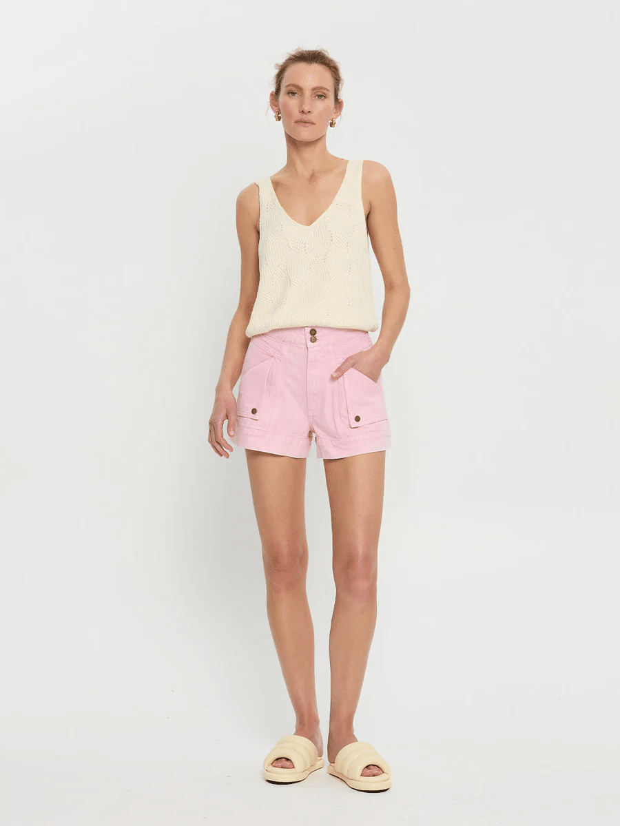 Paloma Denim Short Pink - Shorts