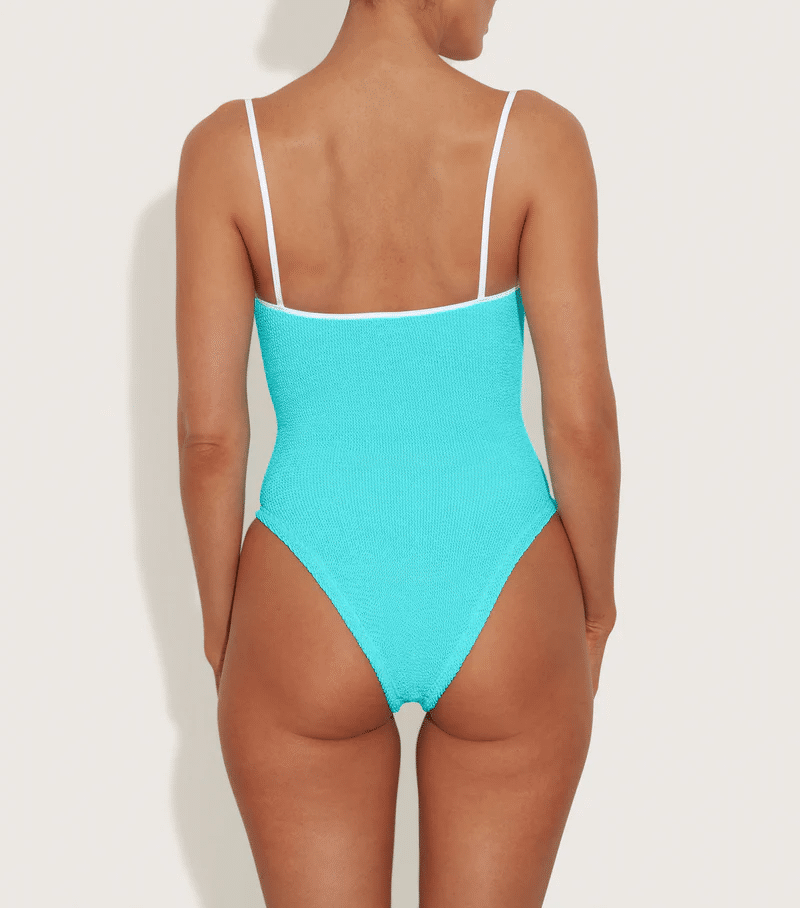 Pamela Swim Contrast Aqua - ONE SIZE - One Piece