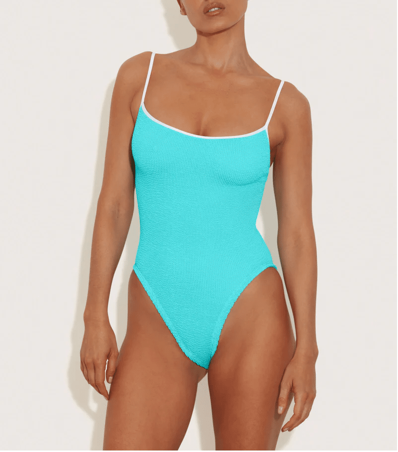 Pamela Swim Contrast Aqua - ONE SIZE - One Piece