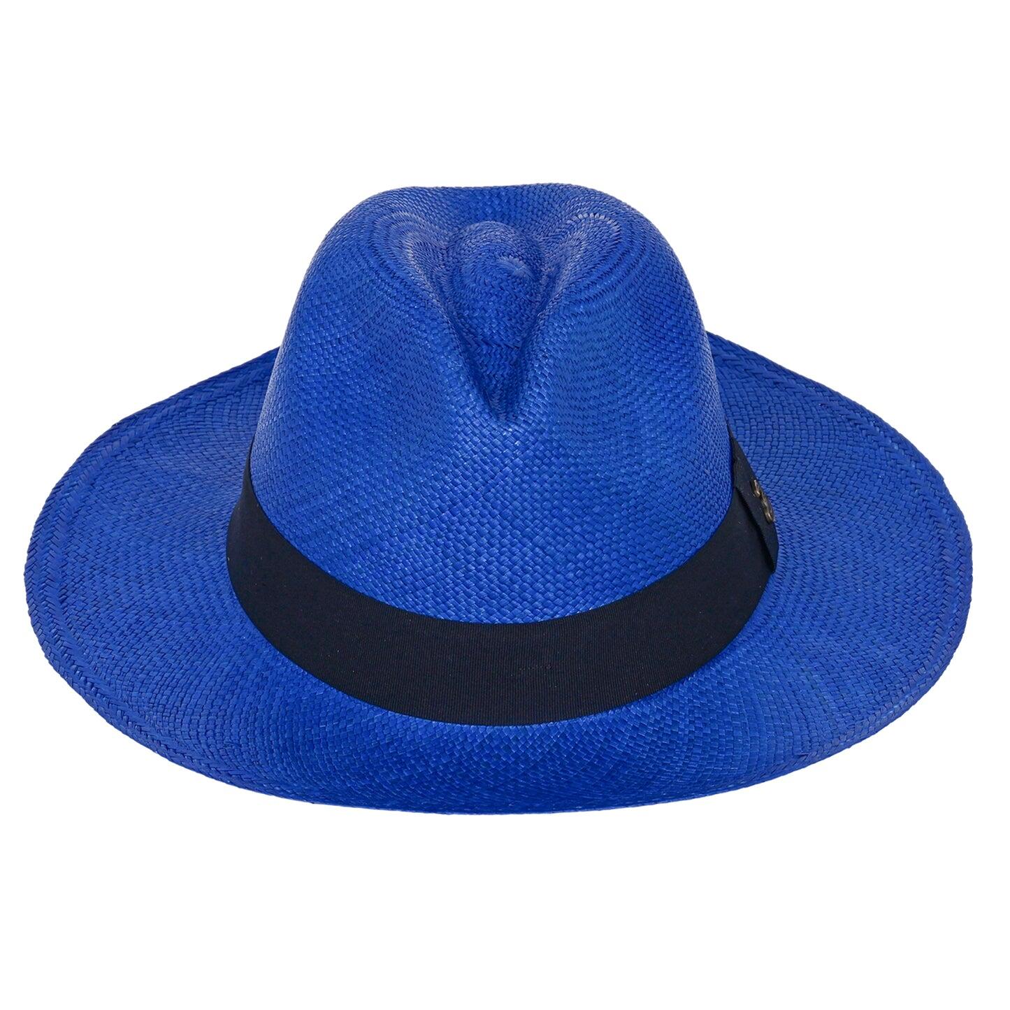 Panama Hat Classic Electric Blue / Black - Hat