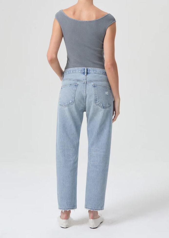 Cropped Jeans with Finished Hem