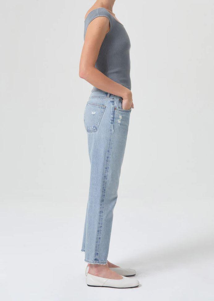 Cropped Jeans with 5-Pocket Style