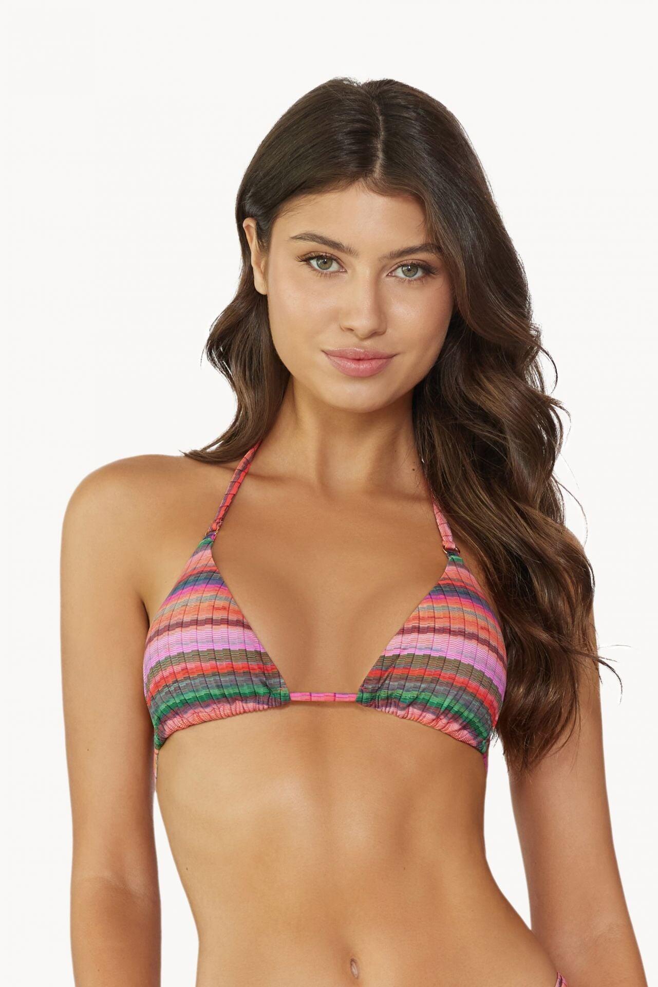 Jetty Stripe Detail Triangle Bikini Top
