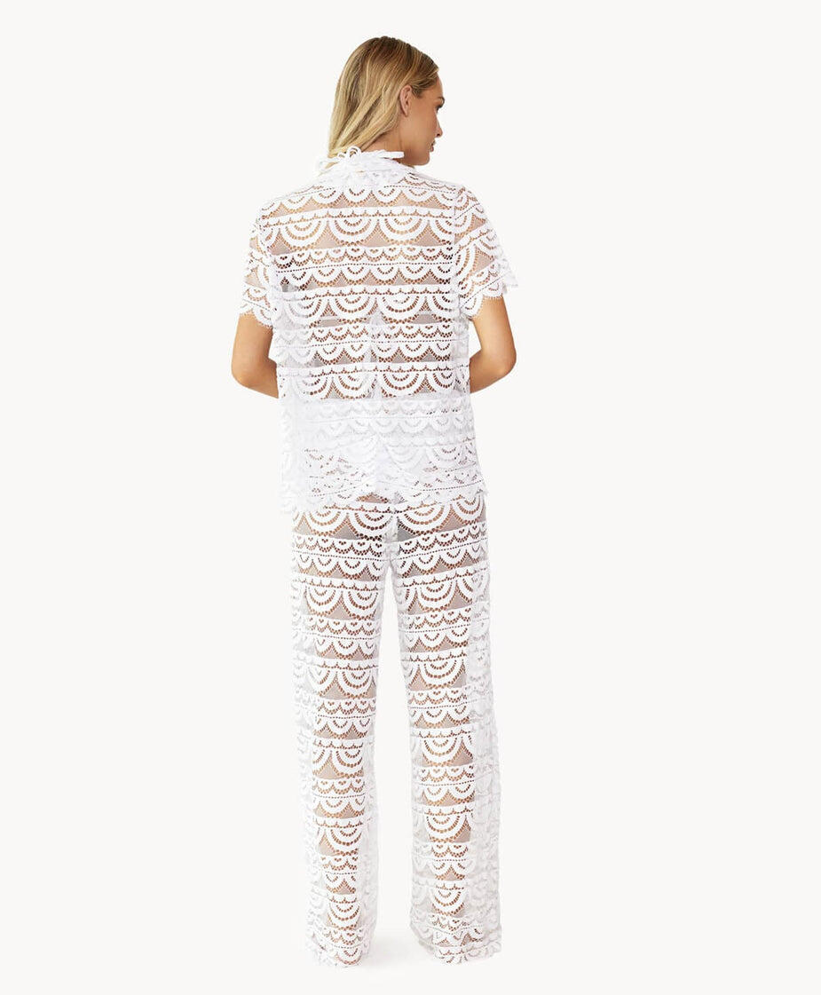 Lace Button Top Water Lily - Top