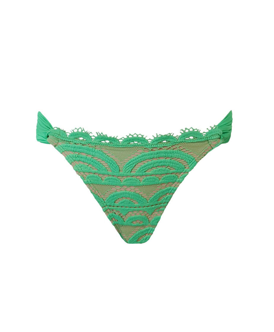 Lace Fanned Full Bikini Bottom Matcha - Bikini Bottom