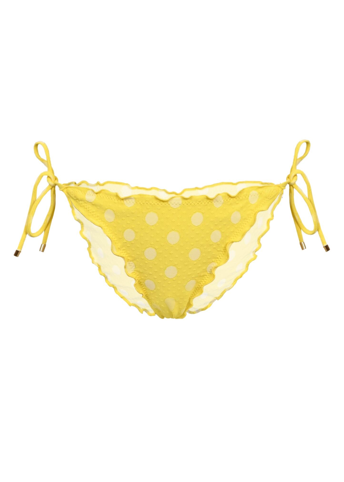 Lettuce Edge Tie Side Bottom Teeny Polka Dot