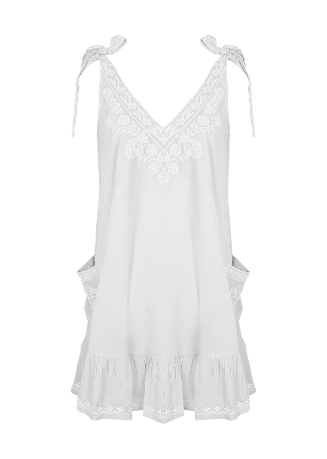 Celeste Mini Dress White - Mini Dress