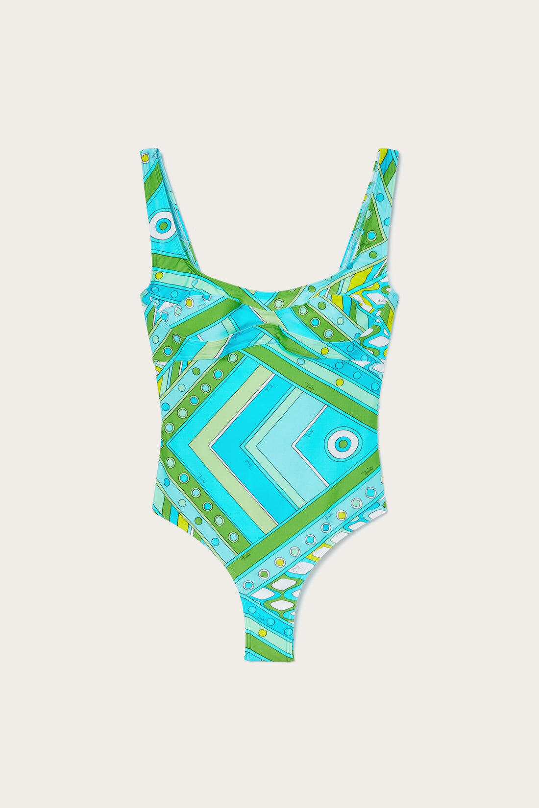 Vivara Print Swimsuit Turchese Lime - One Piece