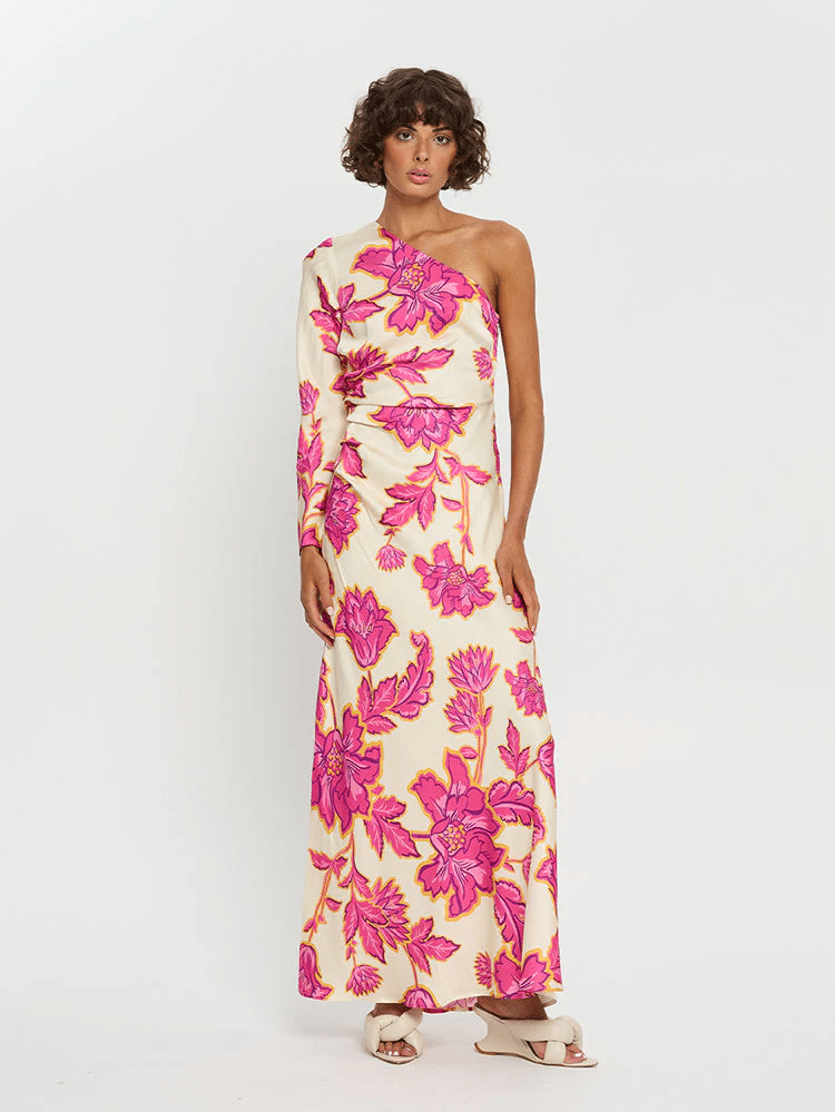 Rhia One Sleeve Maxi Dress - Dress