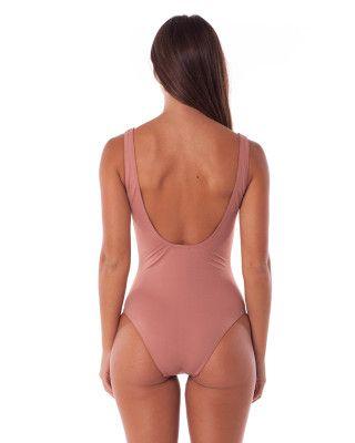 Rhythm Sunchaser Lace Up One Piece Rosewood